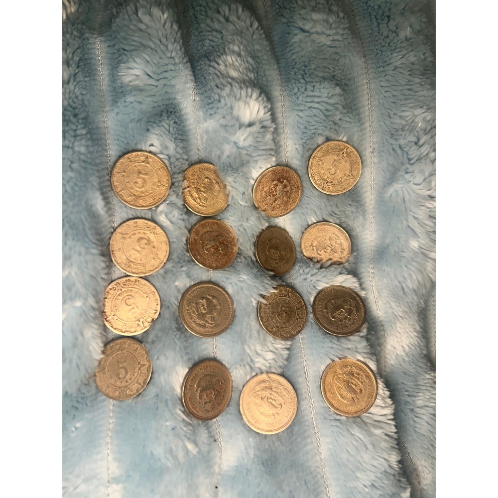 Mexico‎ 5 Centavos Josefa Ortiz de Dominguez Coin Lot 15pc Vintage Mixed Years
